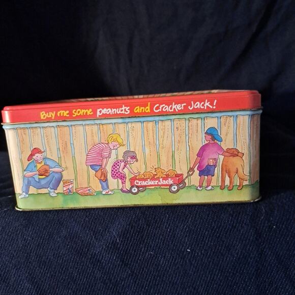 1994 Limited Edition Cracker Jack Baseball Tin Vintage 3x6x8 - Picture 4 of 7